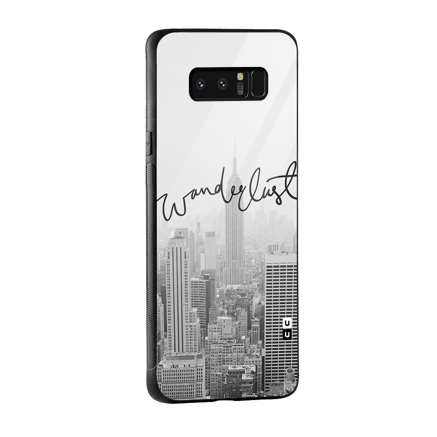 City Wanderlust Monochrome Glass Back Case for Galaxy Note 8