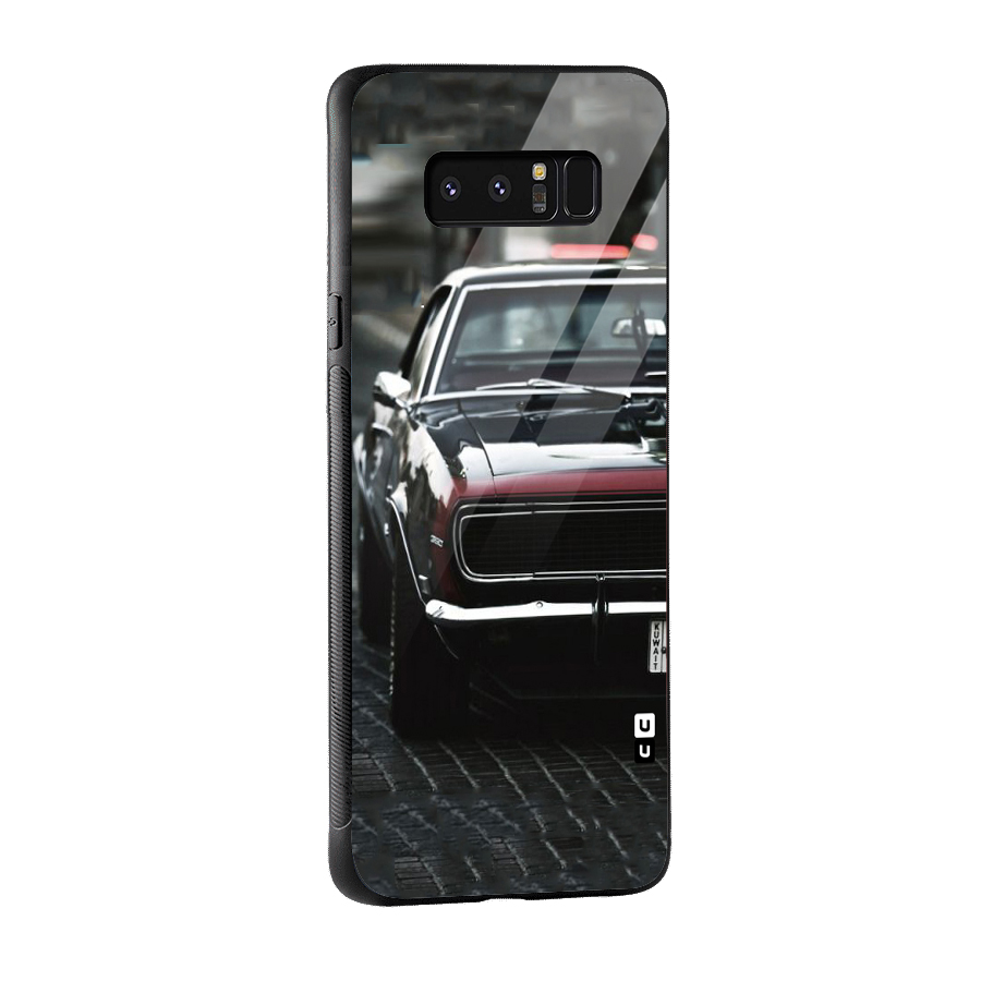 Class Vintage Car Glass Back Case for Galaxy Note 8