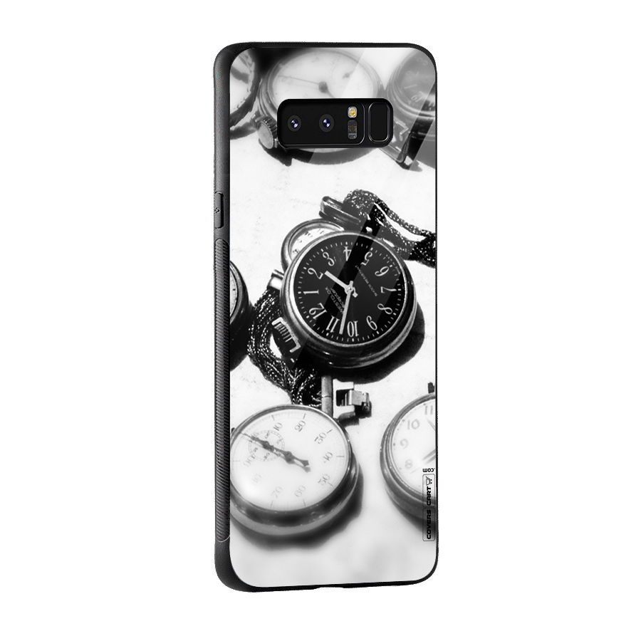 Clock Collection Glass Back Case for Galaxy Note 8