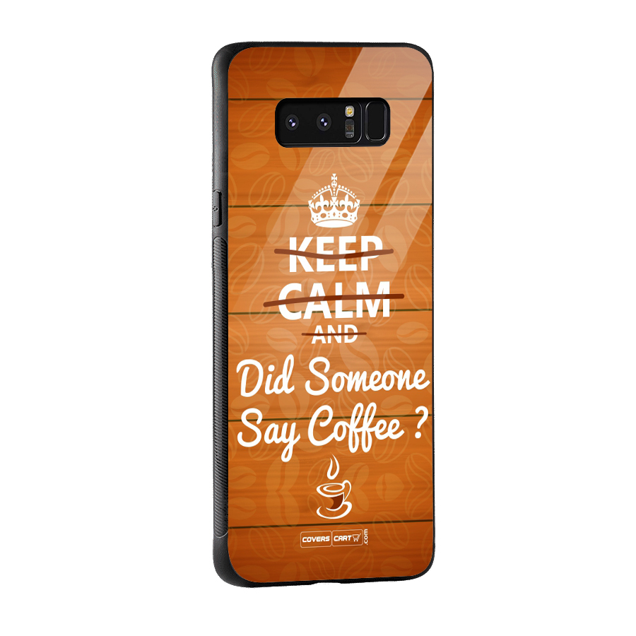 Coffee Ardour Glass Back Case for Galaxy Note 8