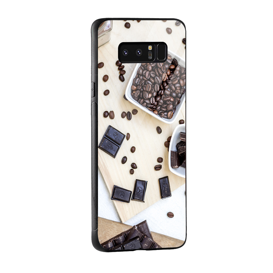 Coffee Beans and Chocolate Glass Back Case for Galaxy Note 8