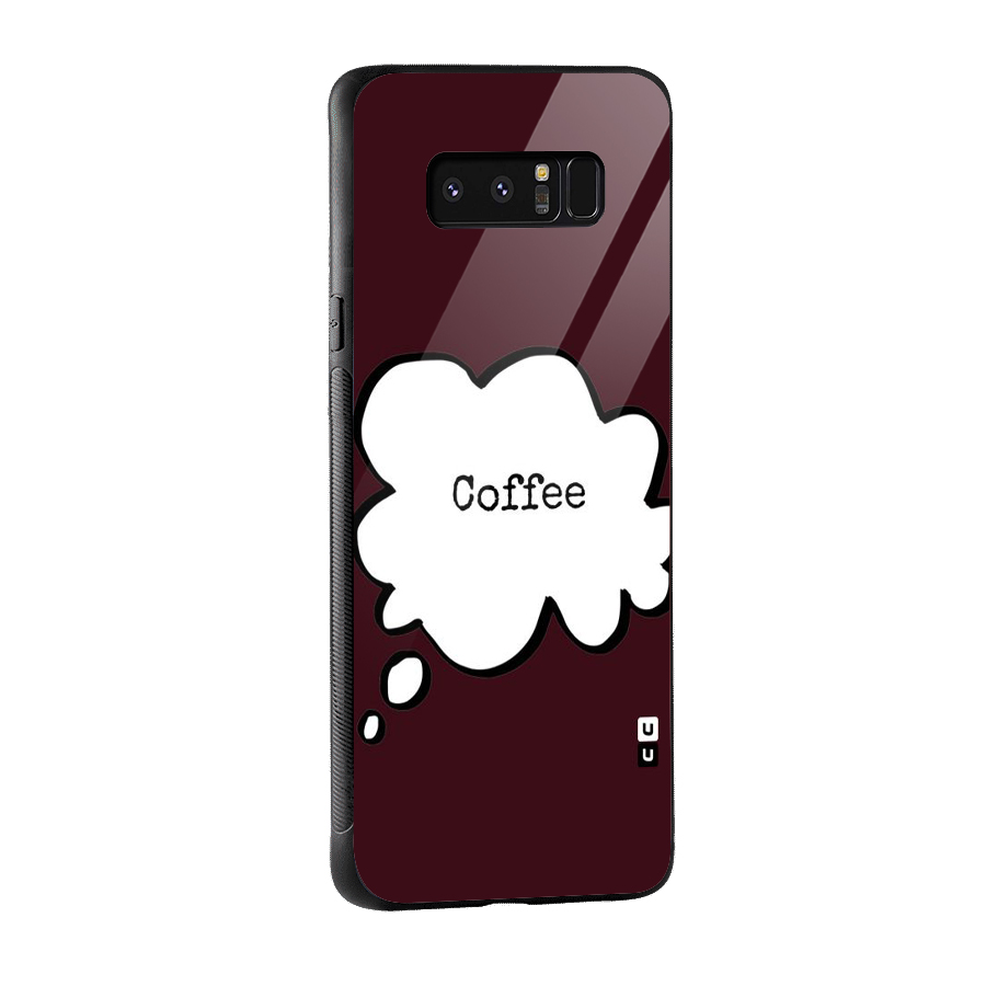 Coffee Bubble Glass Back Case for Galaxy Note 8