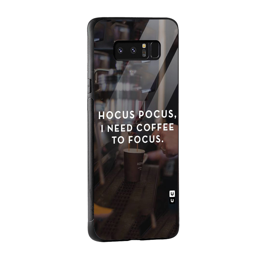 Coffee Focus Glass Back Case for Galaxy Note 8