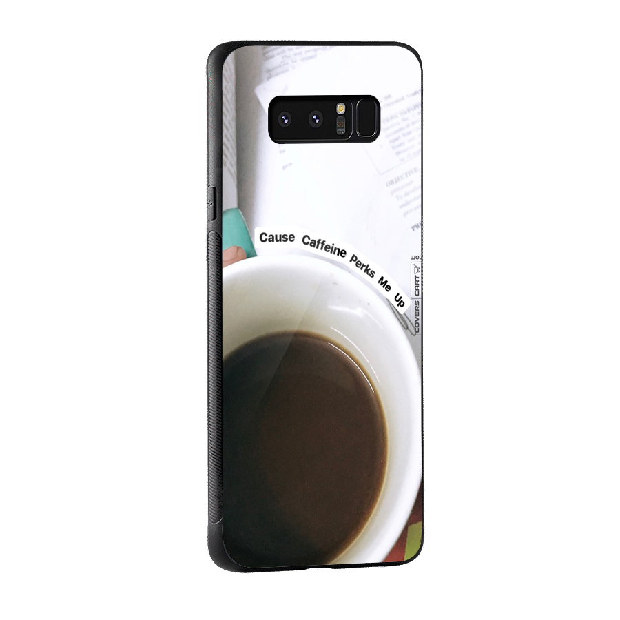 Coffee Perks Glass Back Case for Galaxy Note 8