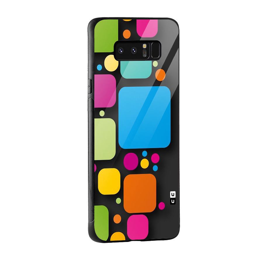 Color Boxes Abstract Glass Back Case for Galaxy Note 8
