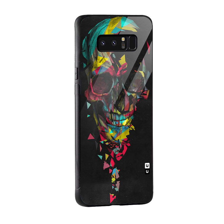Colored Skull Shred Glass Back Case for Galaxy Note 8