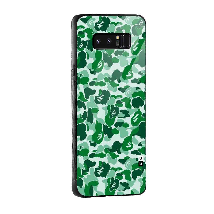 Colorful Camouflage Glass Back Case for Galaxy Note 8