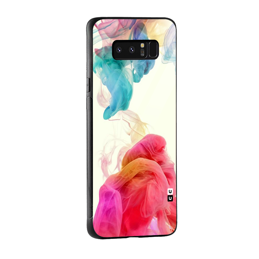 Colorful Splash Glass Back Case for Galaxy Note 8