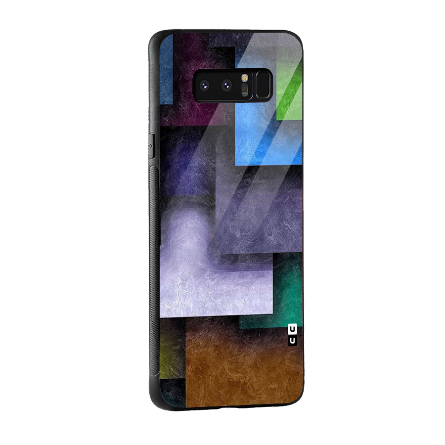 Concrete Squares Glass Back Case for Galaxy Note 8