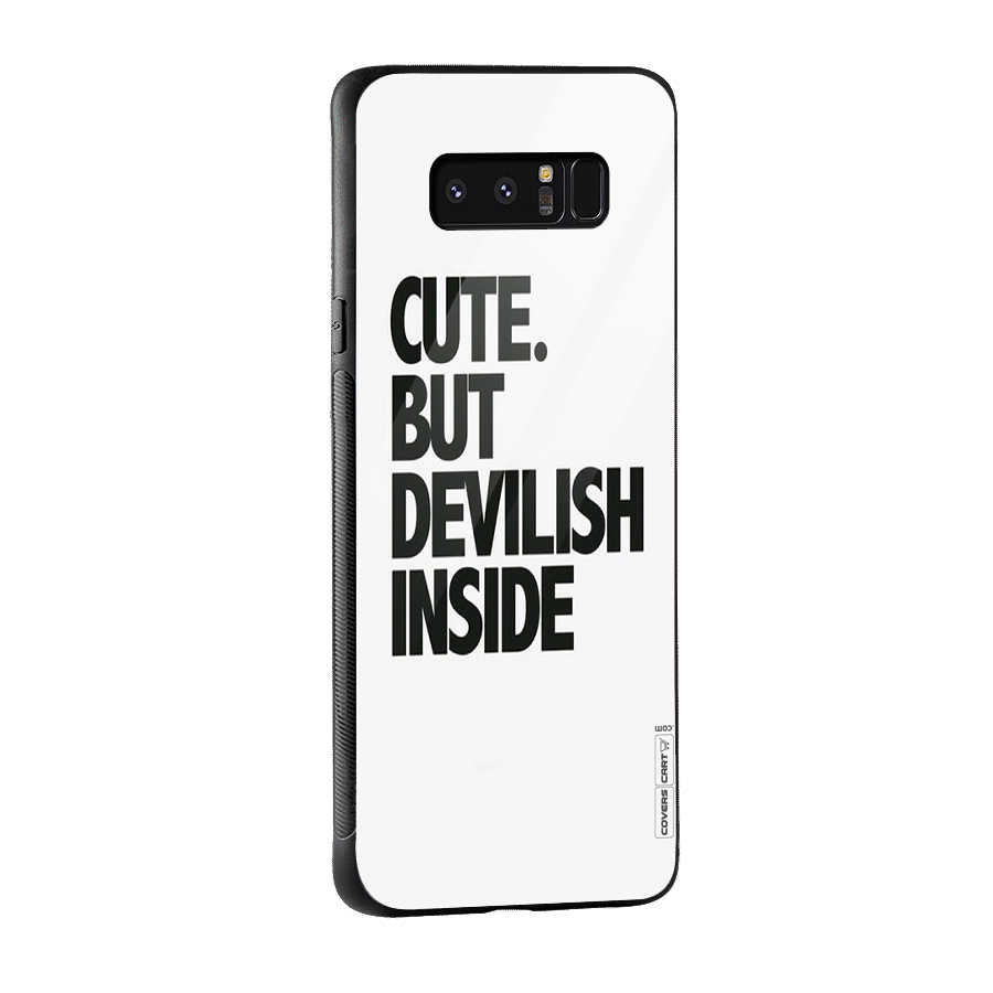 Cute But Devil Glass Back Case for Galaxy Note 8
