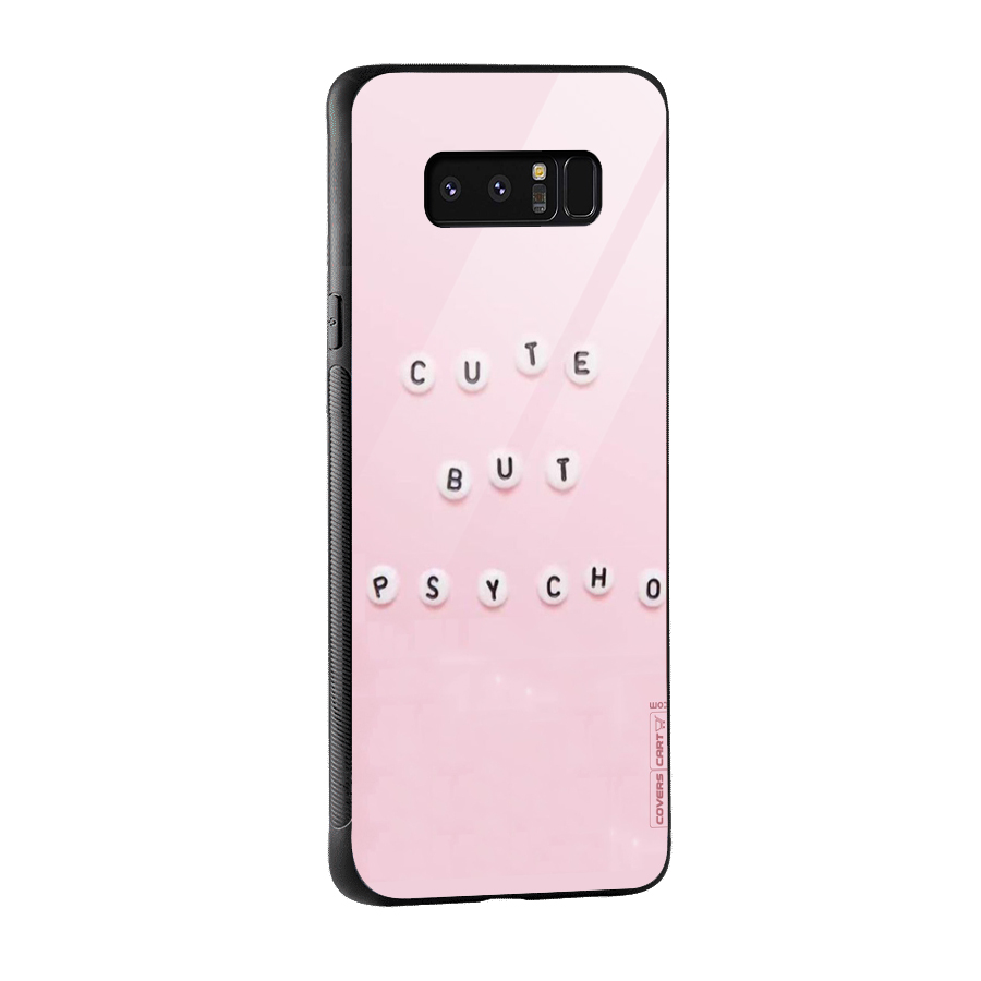 Cute But Psycho Glass Back Case for Galaxy Note 8