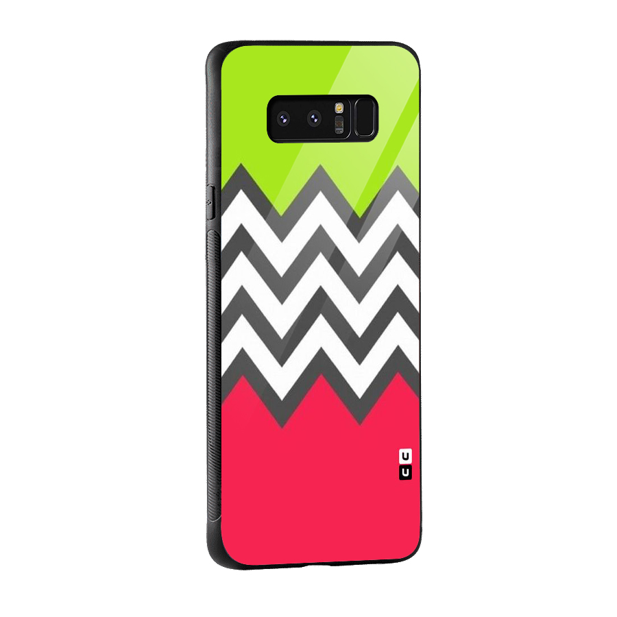 Cute Chevron Glass Back Case for Galaxy Note 8