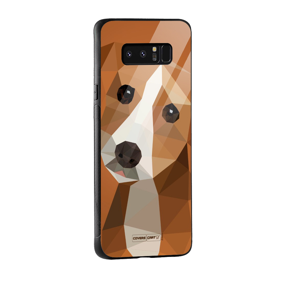 Cute Dog Glass Back Case for Galaxy Note 8