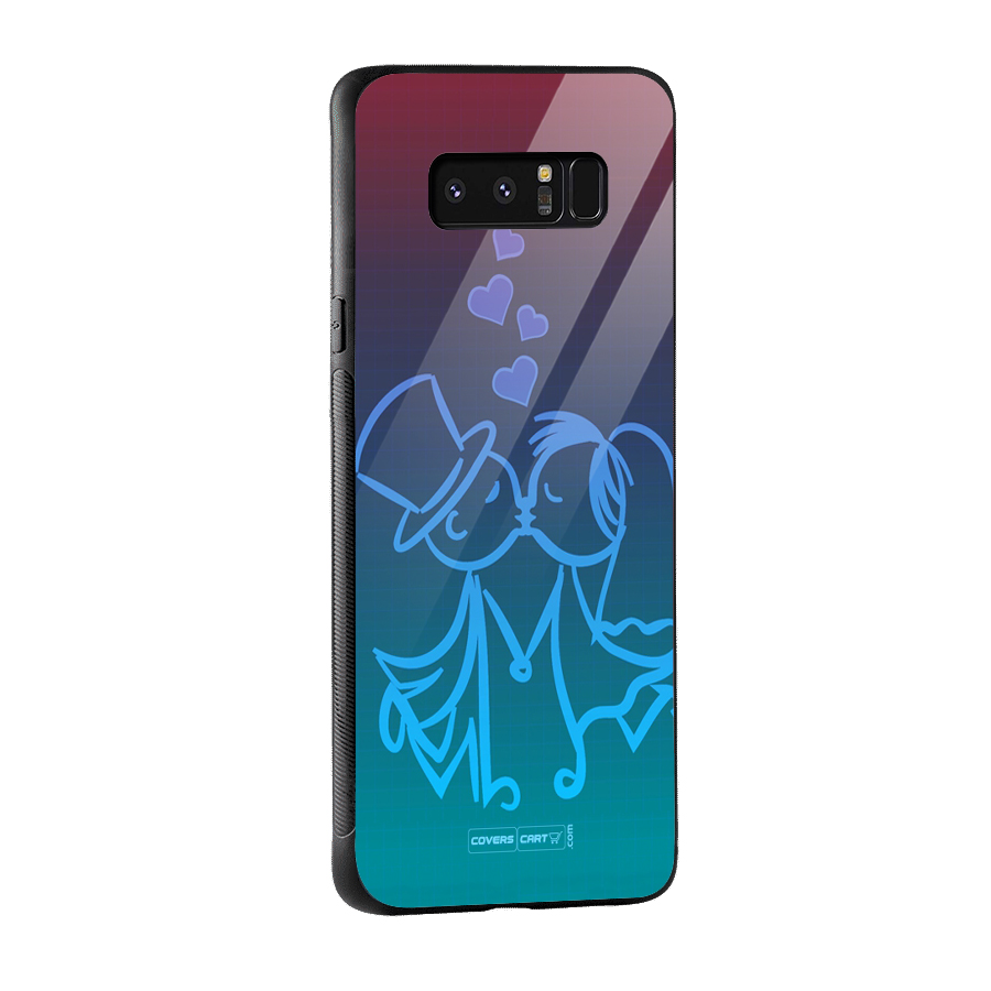 Cute Love Glass Back Case for Galaxy Note 8