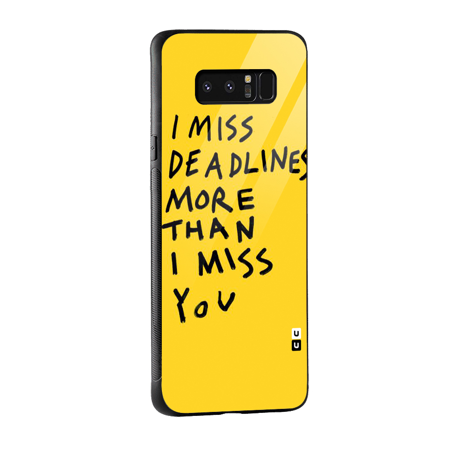 Deadlines Glass Back Case for Galaxy Note 8