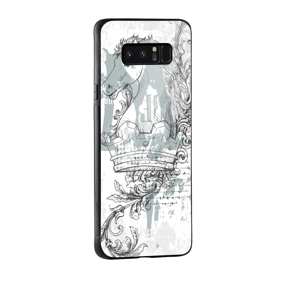 Designous-Vintage Glass Back Case for Galaxy Note 8