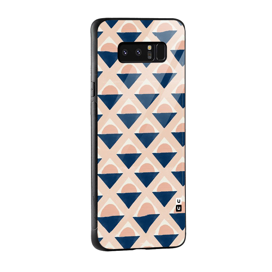 Diamond Circle Pattern Glass Back Case for Galaxy Note 8