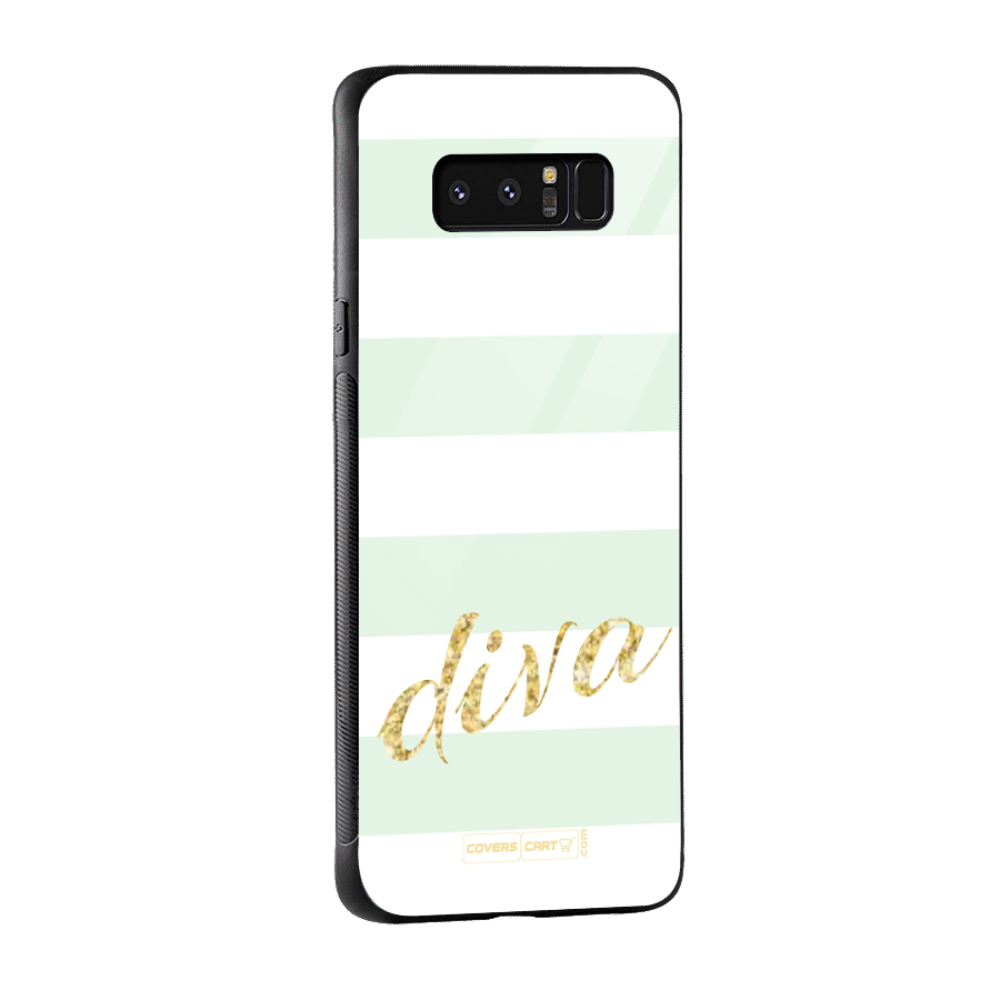 Diva Glass Back Case for Galaxy Note 8