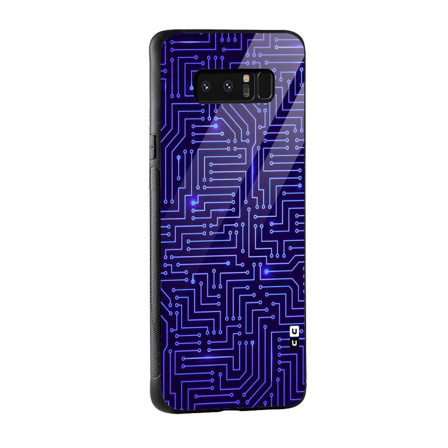 Dotting Lines Glass Back Case for Galaxy Note 8