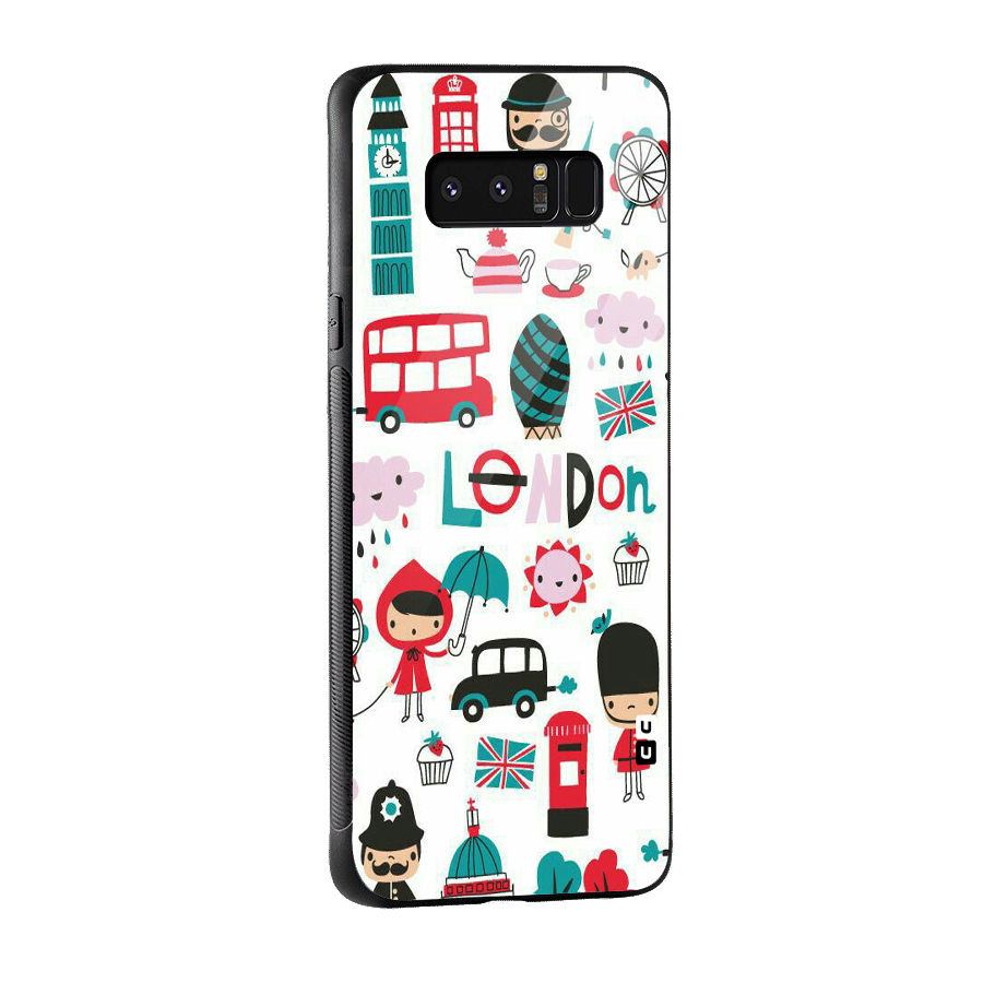 Double Decker Glass Back Case for Galaxy Note 8