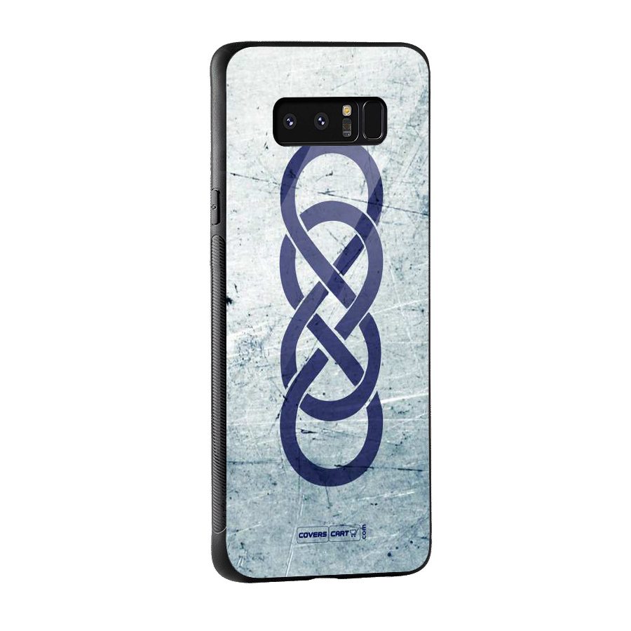 Double Infinity Rough Glass Back Case for Galaxy Note 8