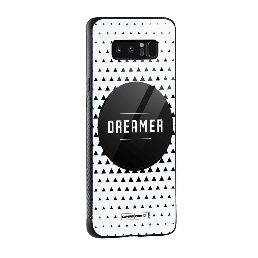 Dreamer Minimalist Glass Back Case for Galaxy Note 8