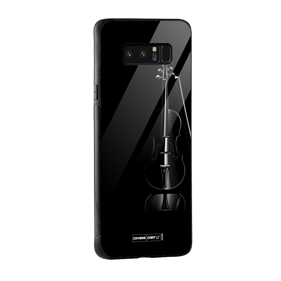 Elegant Violin Glass Back Case for Galaxy Note 8