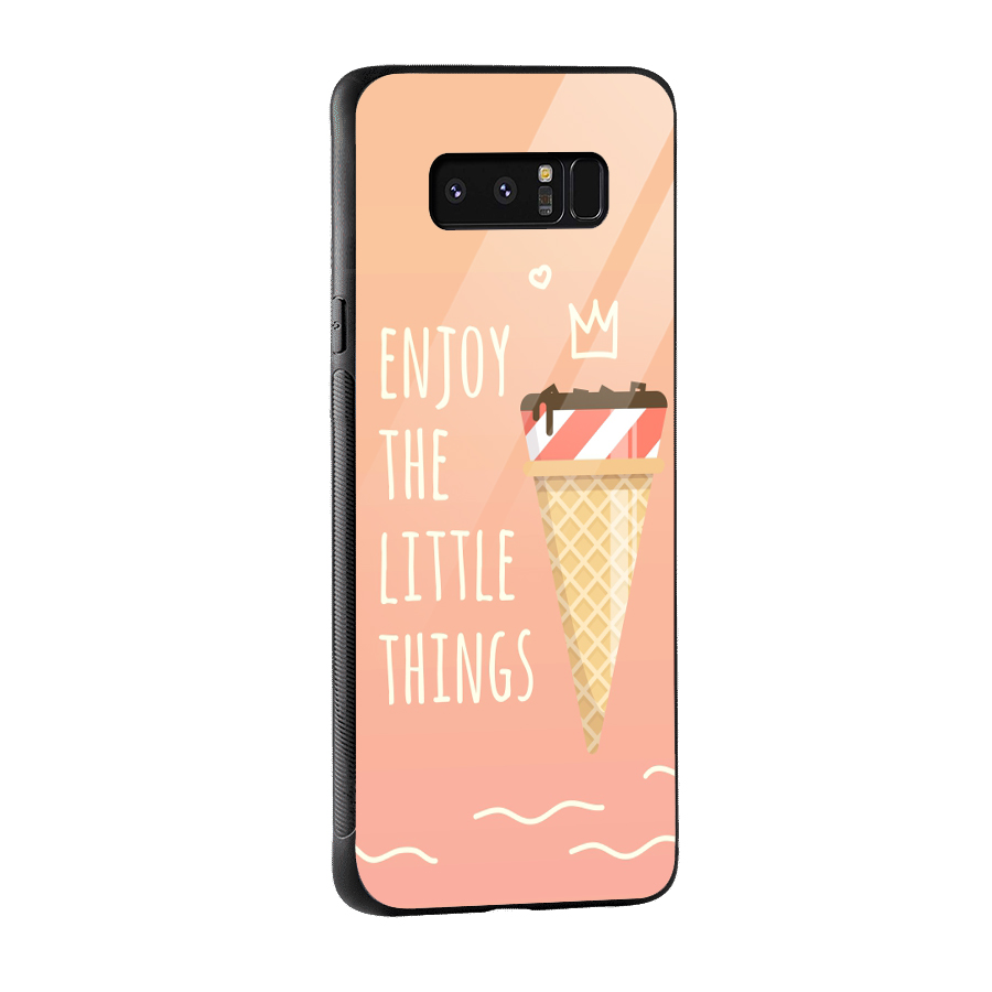 Enjoy the Little Things Glass Back Case for Galaxy Note 8