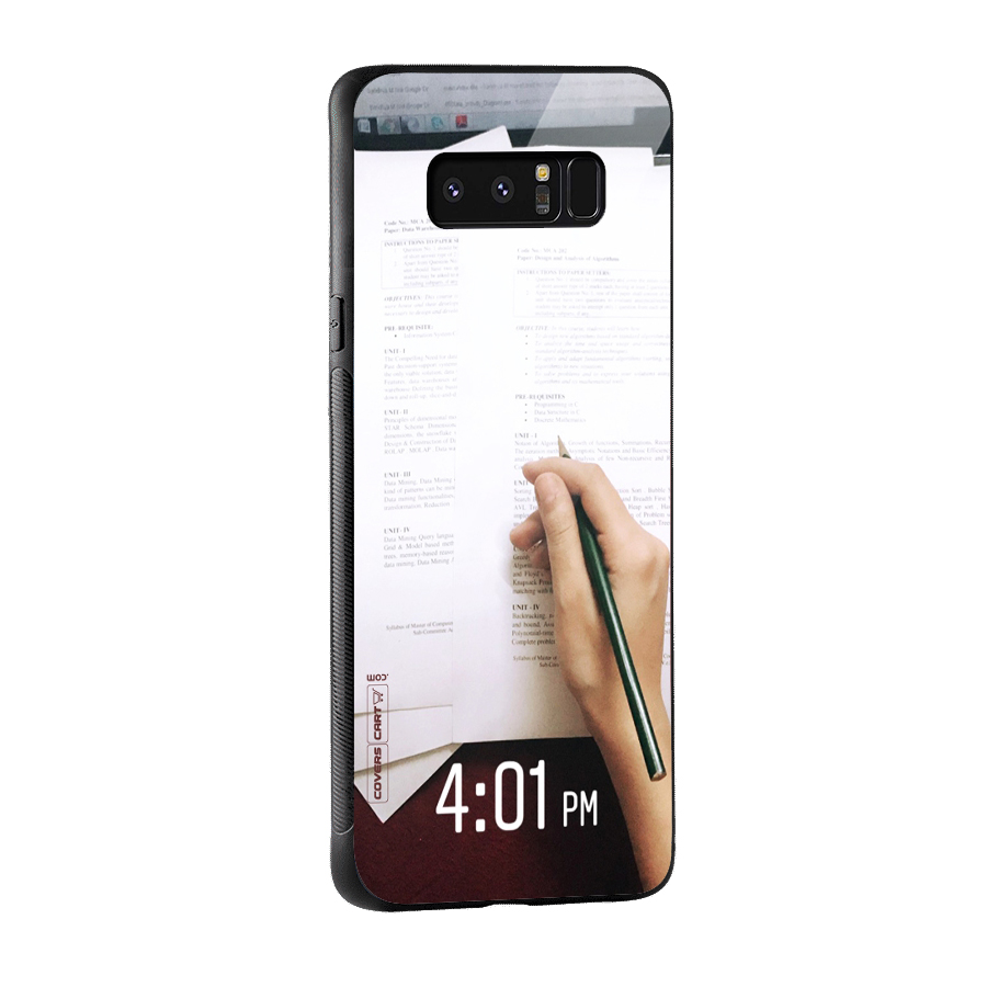 Exam Time Blues Glass Back Case for Galaxy Note 8