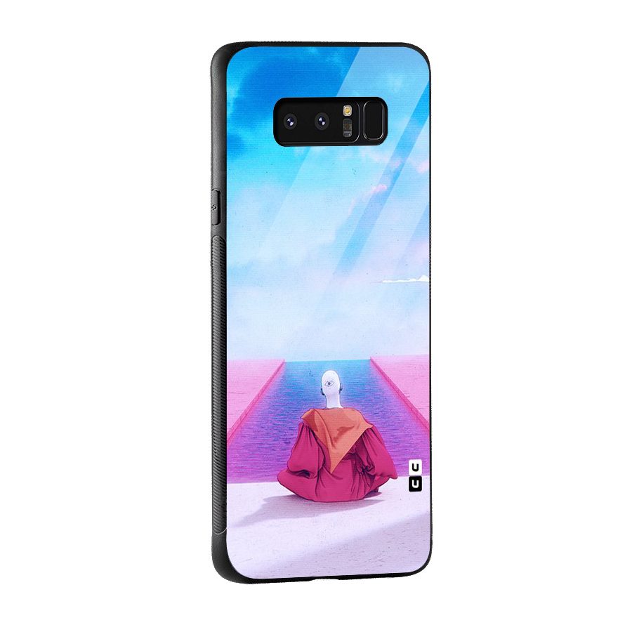 Eye Art Glass Back Case for Galaxy Note 8