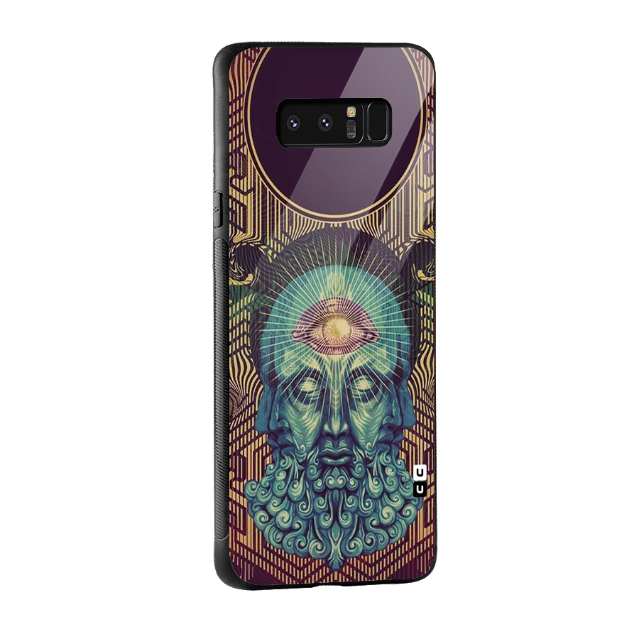 Eye Design Glass Back Case for Galaxy Note 8