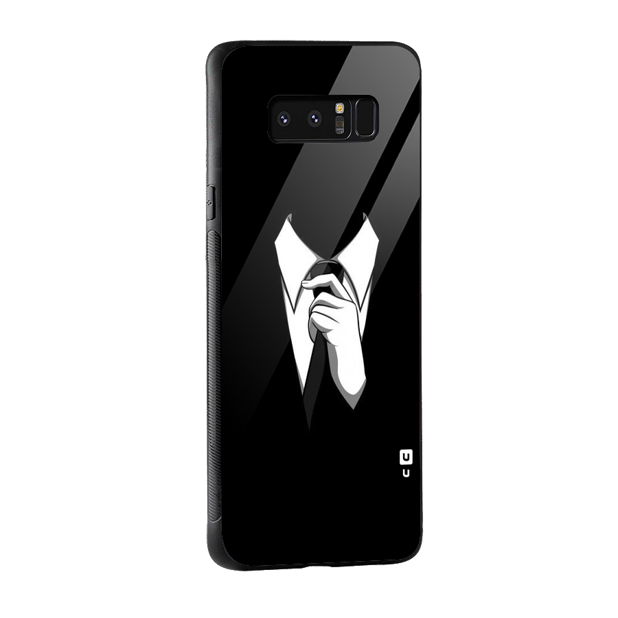 Faceless Gentleman Glass Back Case for Galaxy Note 8