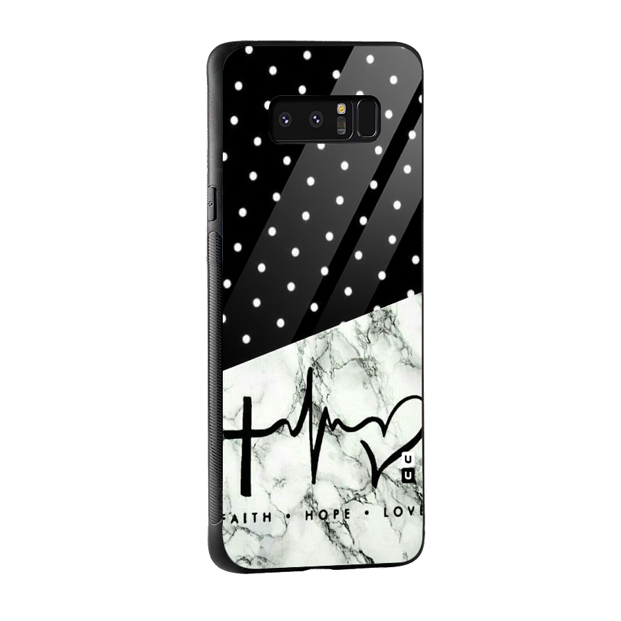 Faith Love Glass Back Case for Galaxy Note 8