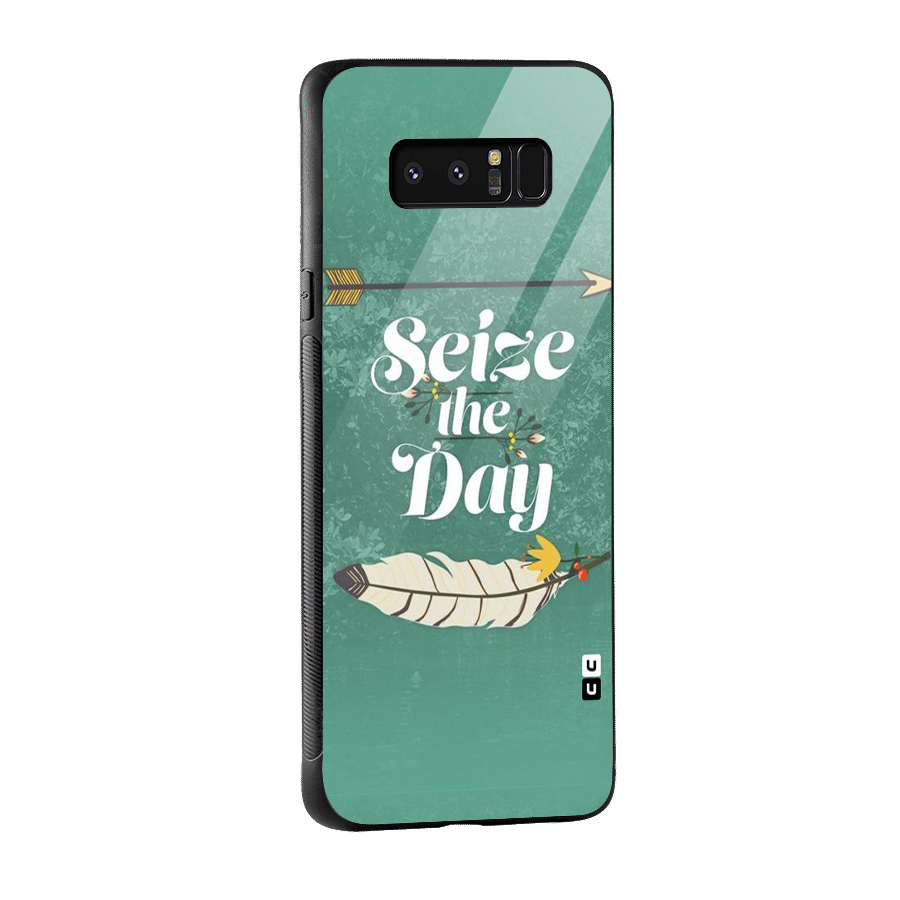 Feather Seize Glass Back Case for Galaxy Note 8