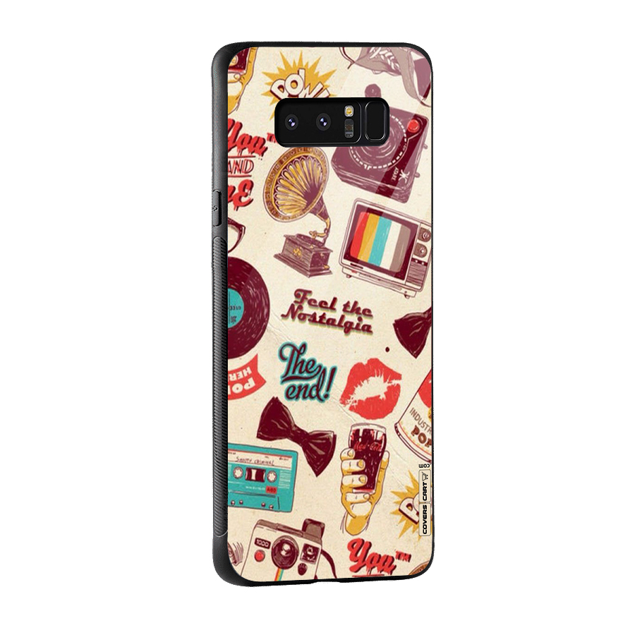 Feel The Nostalgia Glass Back Case for Galaxy Note 8