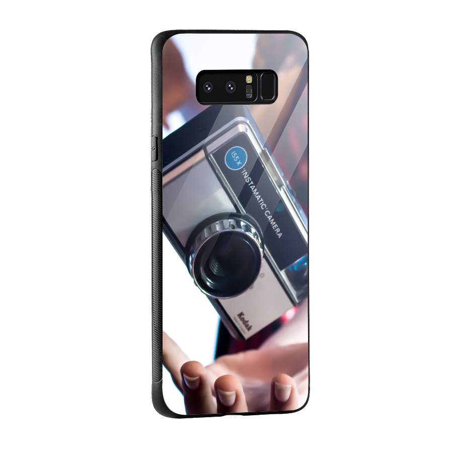 Floating Camera Glass Back Case for Galaxy Note 8