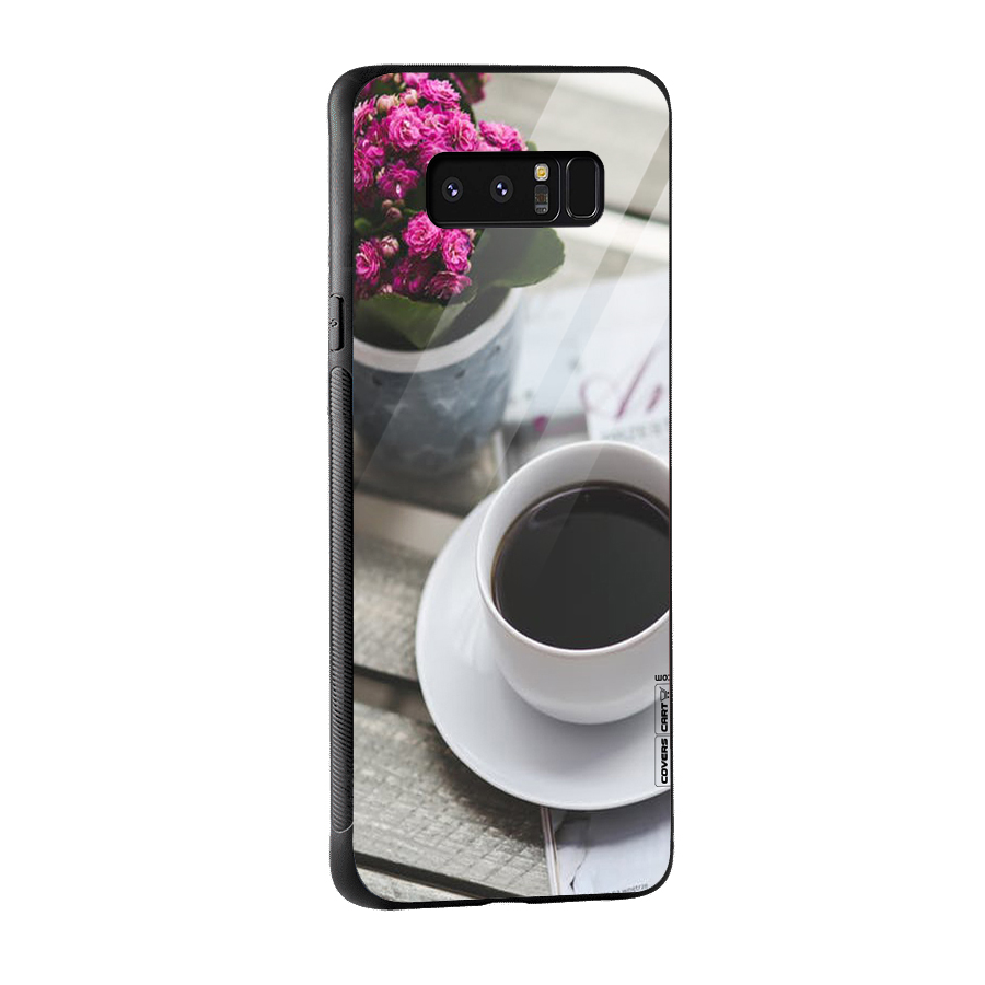 Flower And Blend Glass Back Case for Galaxy Note 8