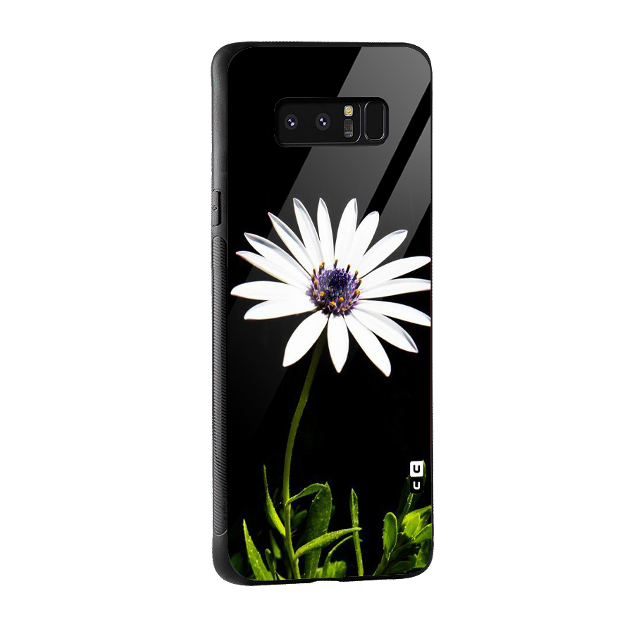 Flower White Spring Glass Back Case for Galaxy Note 8