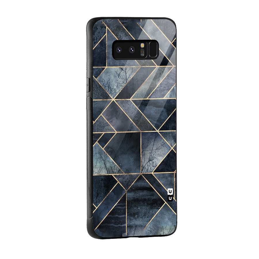 Forest Abstract Lines Glass Back Case for Galaxy Note 8