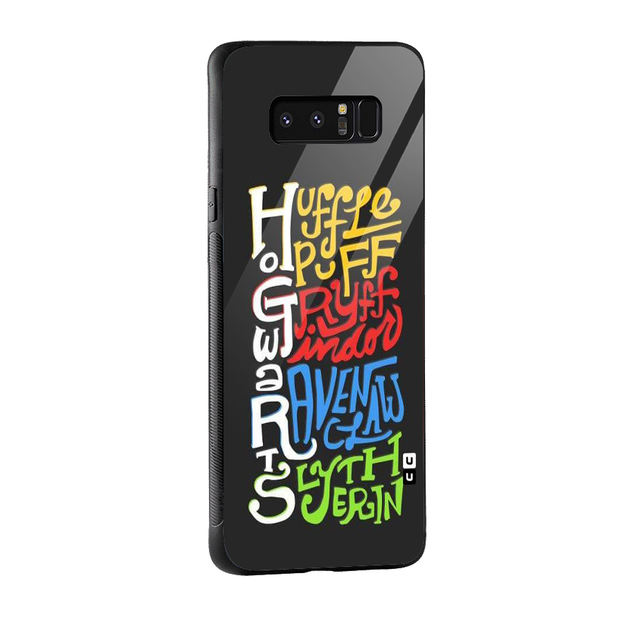 Four Colored Homes Glass Back Case for Galaxy Note 8