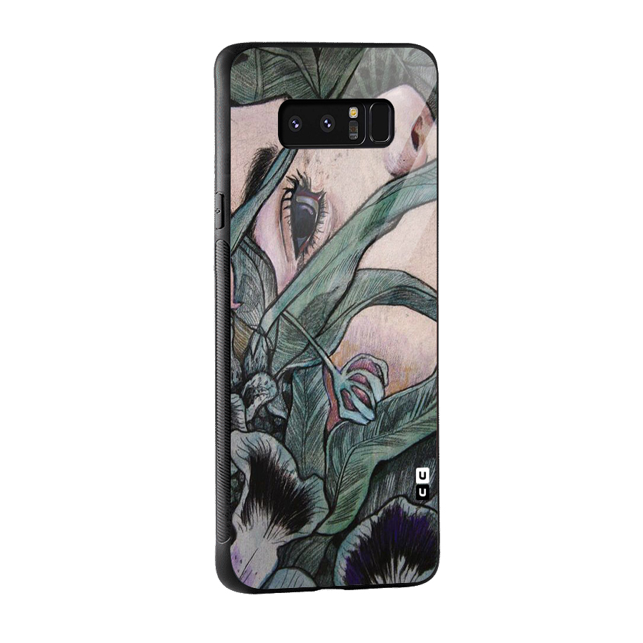 Girl Grass Art Glass Back Case for Galaxy Note 8