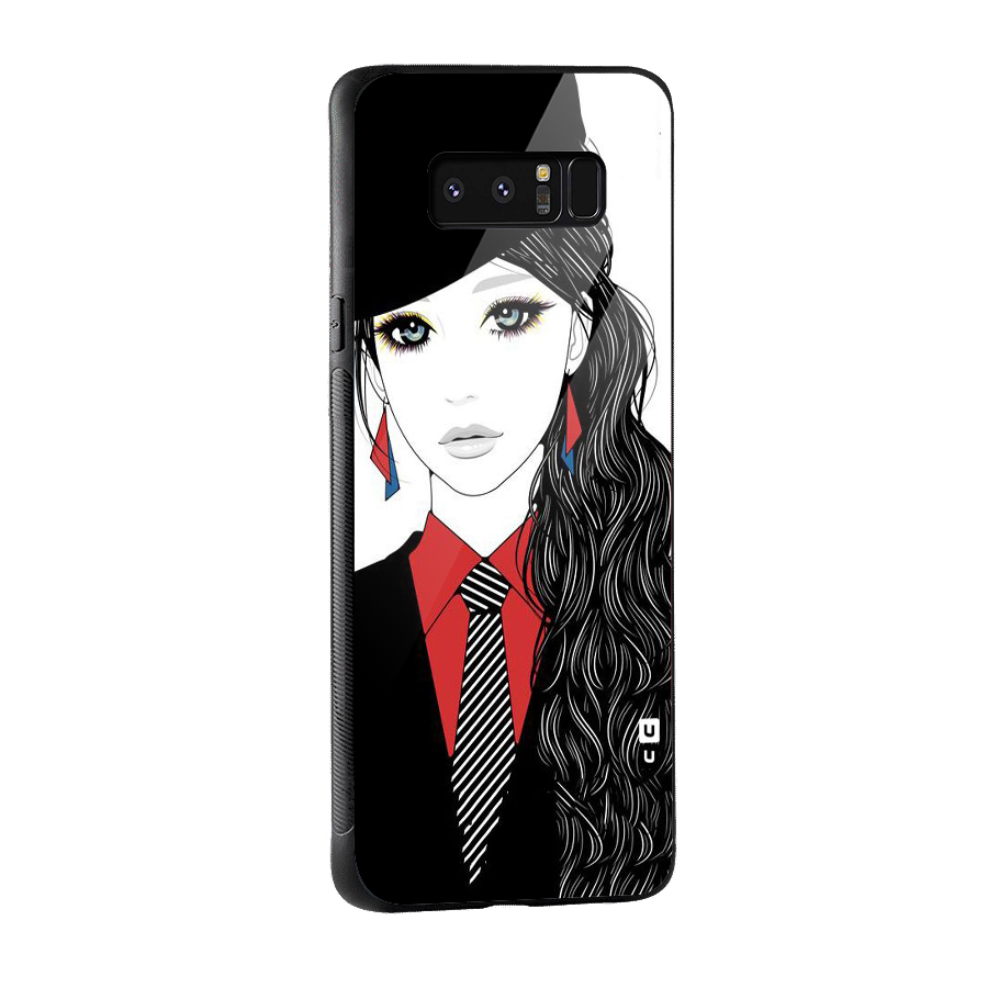 Girl Tie Glass Back Case for Galaxy Note 8