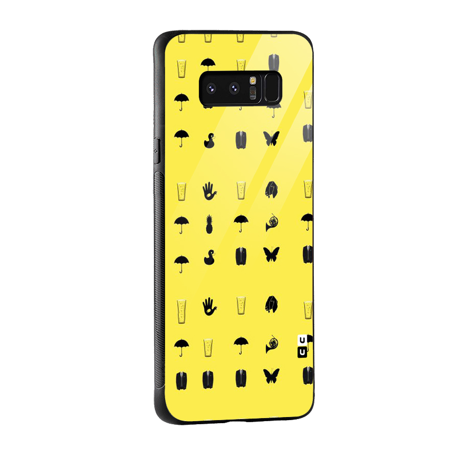 Glass Pattern Glass Back Case for Galaxy Note 8