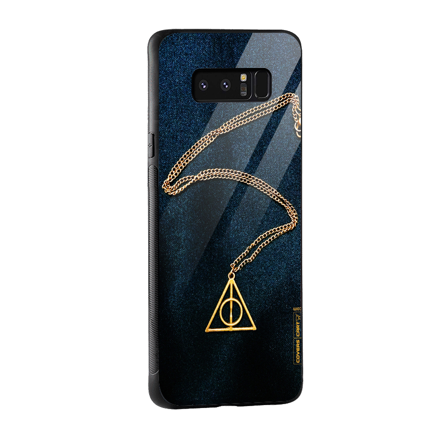 Golden Chain Glass Back Case for Galaxy Note 8