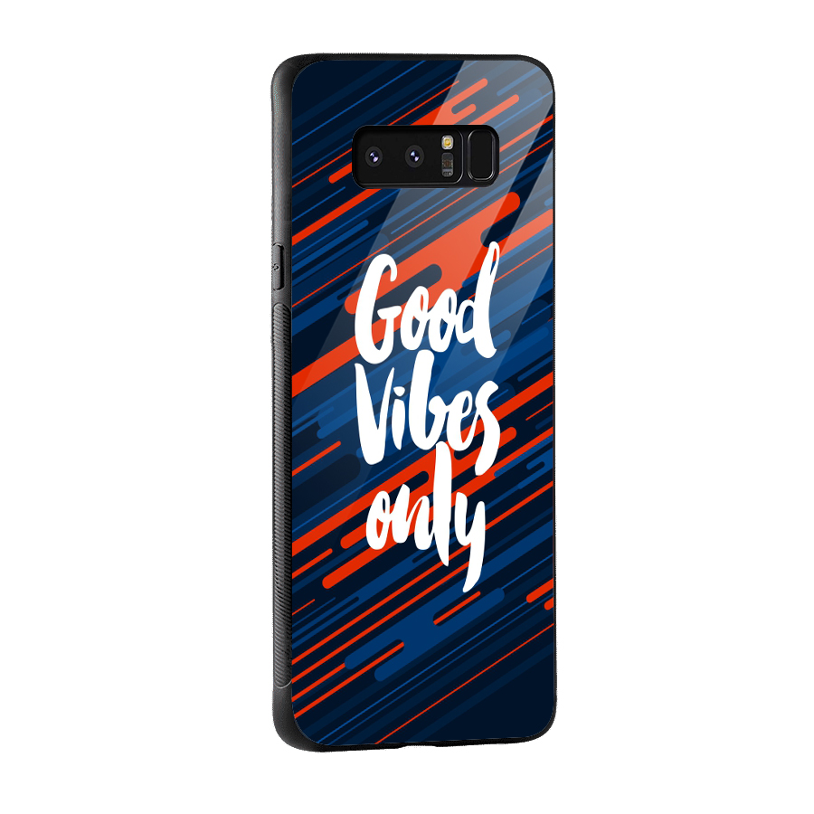 Good Vibes Only Glass Back Case for Galaxy Note 8