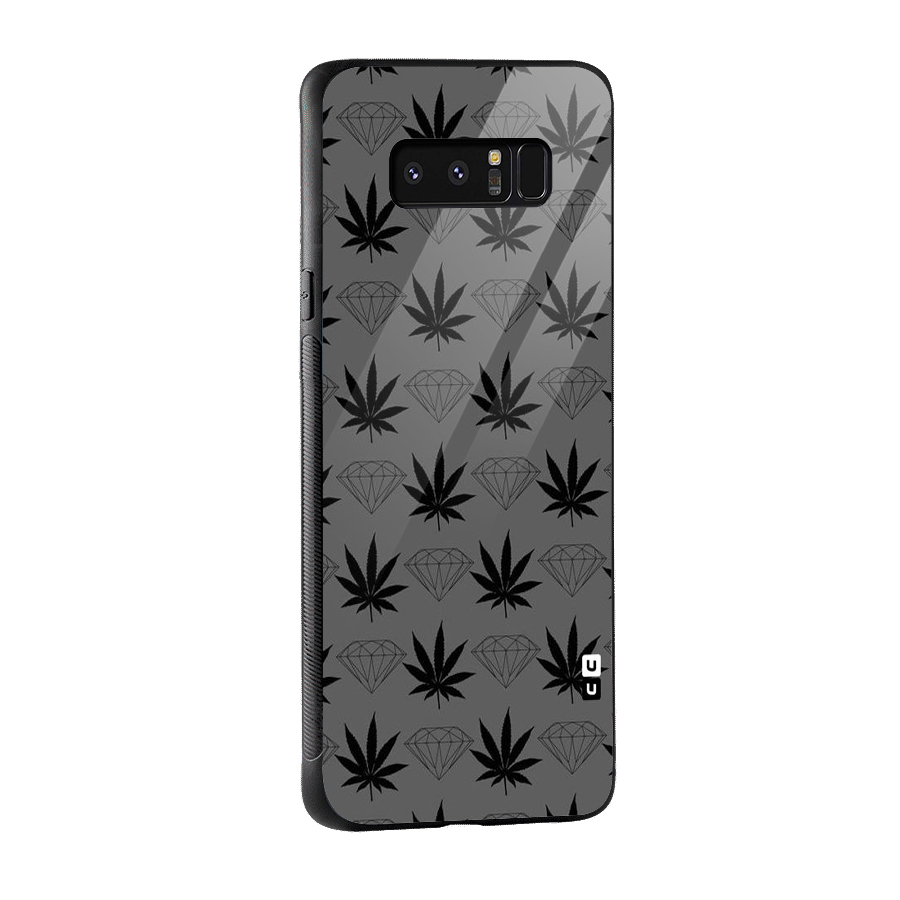 Grass Diamond Glass Back Case for Galaxy Note 8