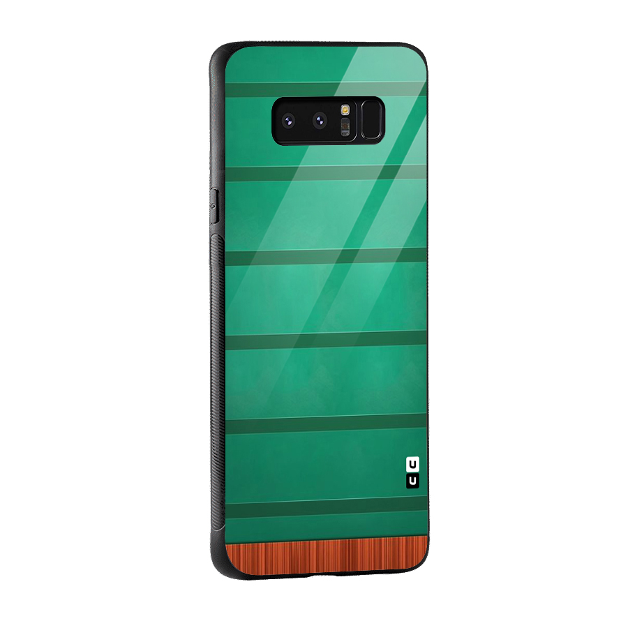 Green Wood Stripes Glass Back Case for Galaxy Note 8
