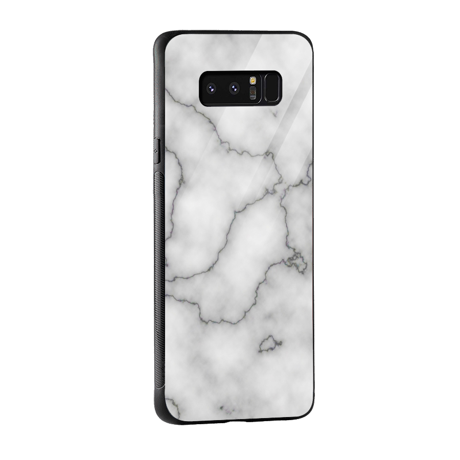 Grey Marble Glass Back Case for Galaxy Note 8