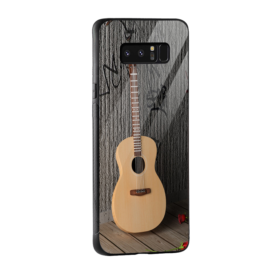 Guitar Classic Glass Back Case for Galaxy Note 8