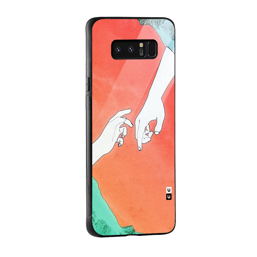 Hand Paint Drawing Glass Back Case for Galaxy Note 8